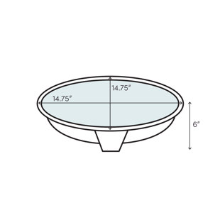 Lavabo de salle de bain circulaire encastré en métal