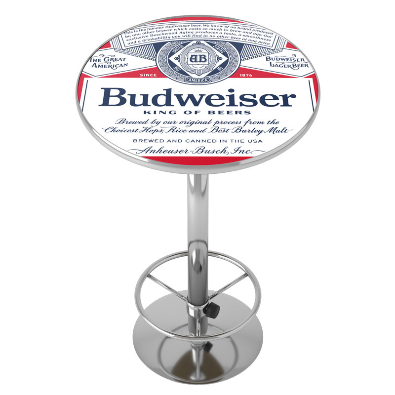 Table de bar avec repose-pieds Budweiser