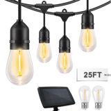 Outdoor 10 - Bulb 25'' Solar Powered String Light