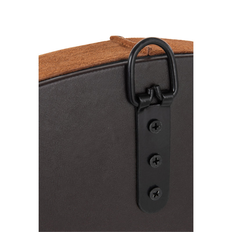 Josef Leather Flat Mirror, Cognac