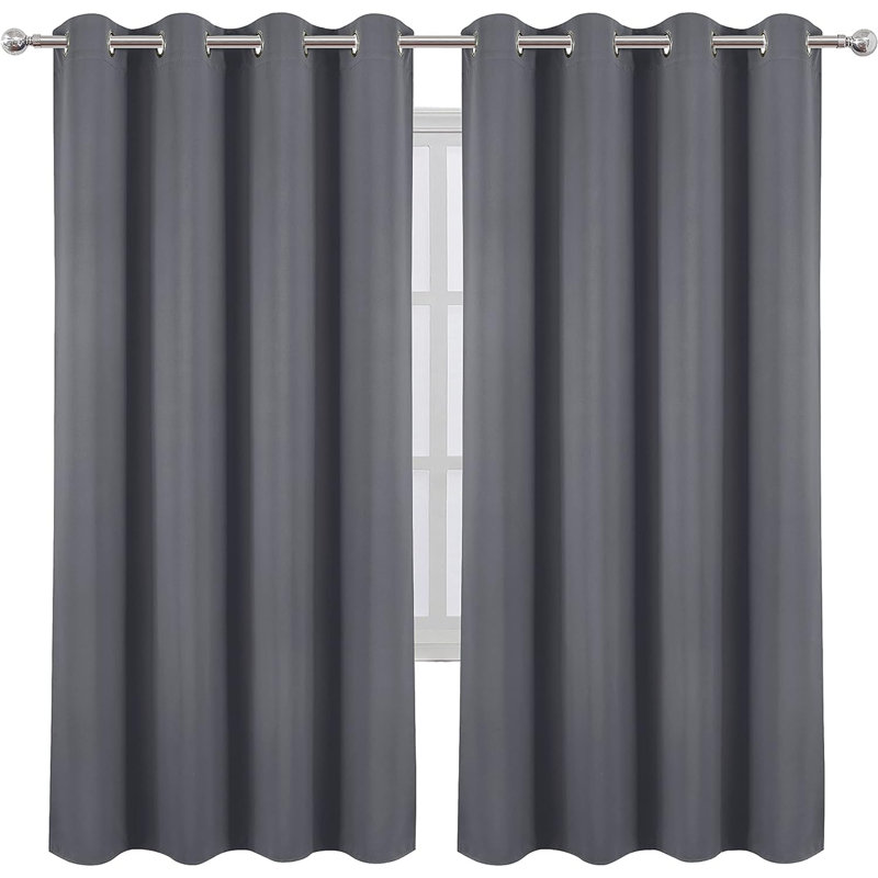 Ogata Room Darkening Curtain Single Panel, Burgundy Red, 50" W x 84" L