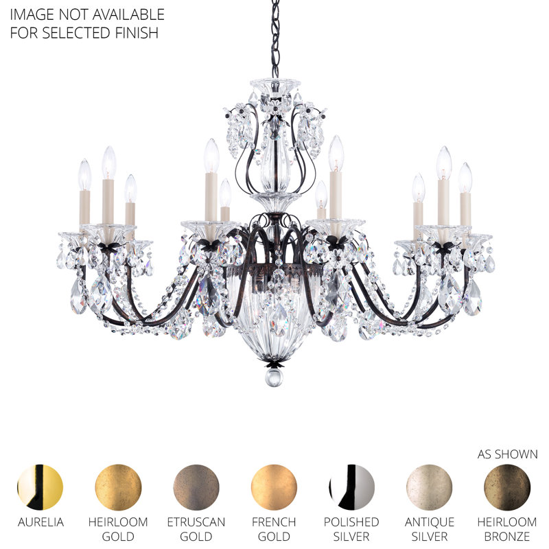 Bagatelle 13 - Light Glass Chandelier, Heirloom Gold, Spectra 