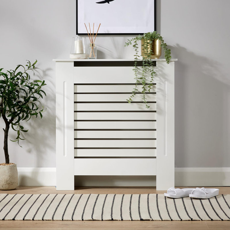 Mathusan Radiator Cover, 82cm H x 78cm W x 19cm D, White