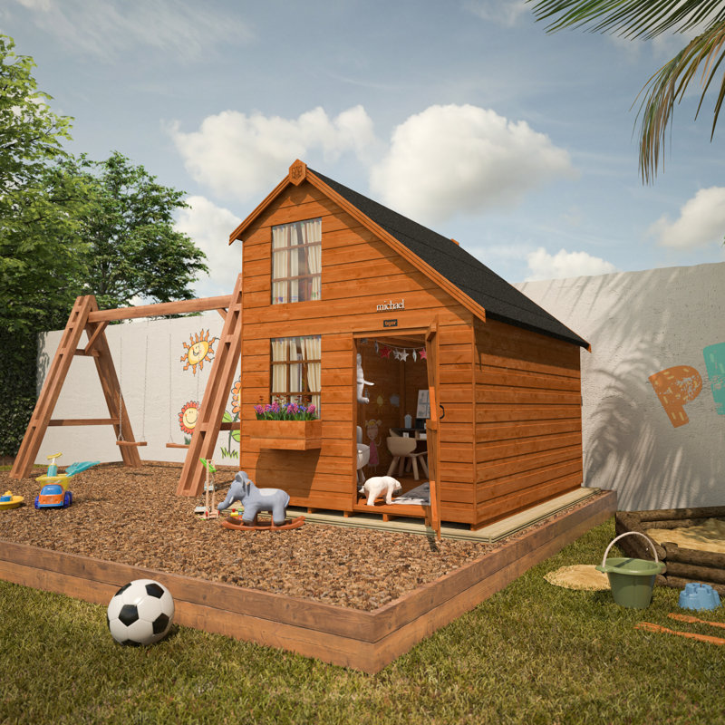 Tigercub Tiger Sheds 193.4cm W x 247.4cm D Outdoor Solid Wood Playhouse
