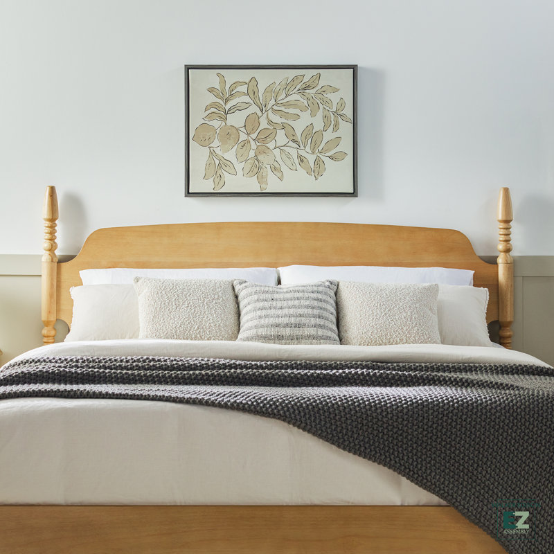 Vivienne Traditional Easy Assembly Solid Wood Turned Spindle Bed