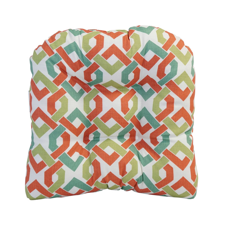 Outdoor 5'' Seat Cushion, Red/Green