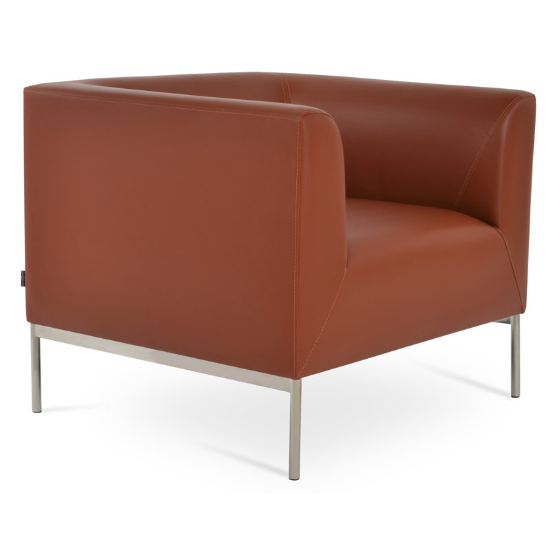 Fauteuil Laguna, Similicuir cannelle