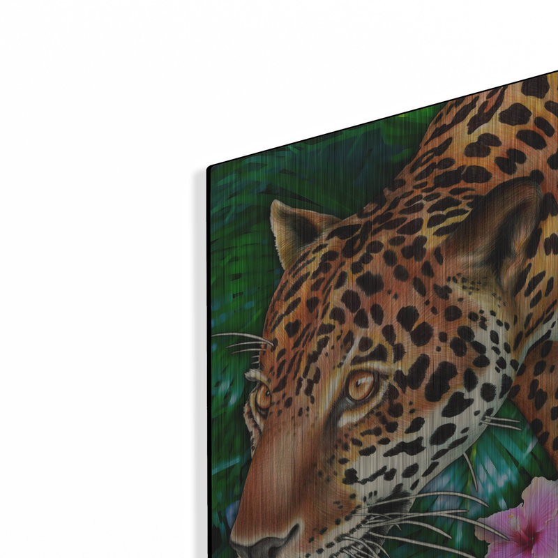 «Jaguar» par Tim Jeffs, art mural en métal, H 12 po x l 16 po
