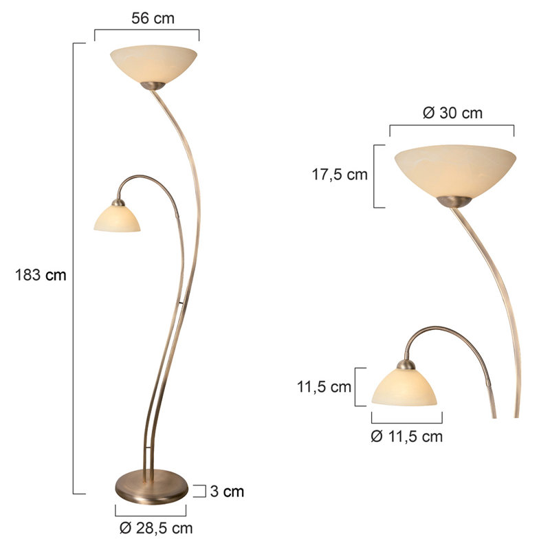 Stamford 183cm Torchiere Floor Lamp