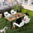 5-Piece Dining Set with Swivel Upholstered Chairs and Rectangular Table - 2 Color Options for Kitchen Dining Room-1479181209-1479181208
