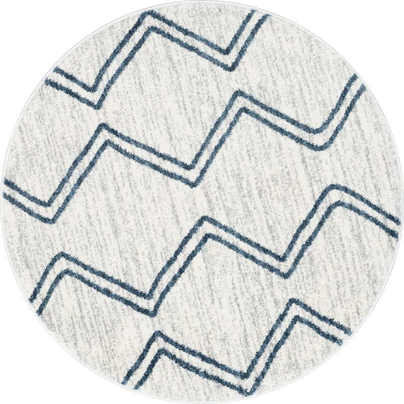 Anyieth Geometric Indoor Rug, Round 4'