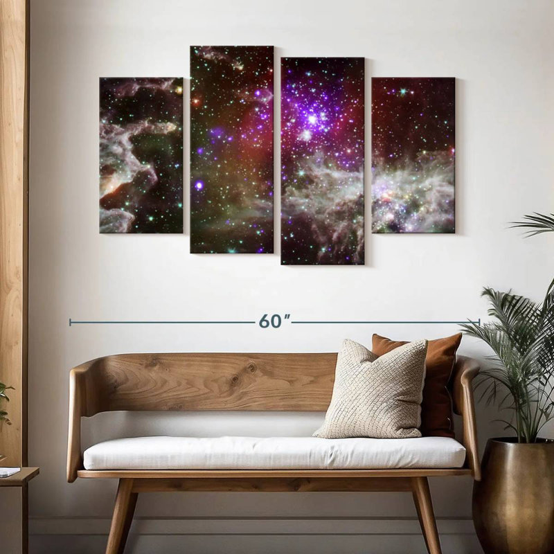 Oberle Dazzling Pacman Nebula, 32" H x 52" W