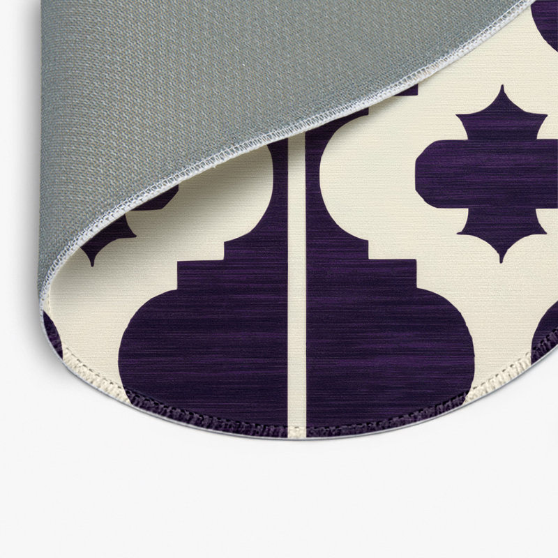 Tapis mauve intérieur et extérieur Trellis, Rond 5 pi