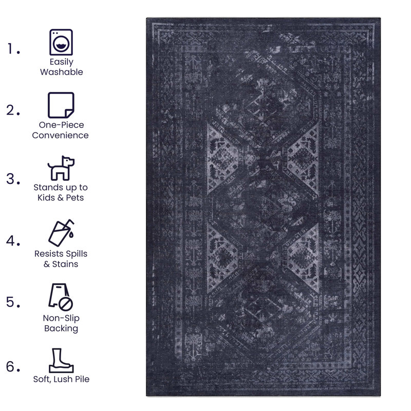 Tapis d'intérieur MAVAL, Tapis de couloir 2 pi 6 po x 10 pi