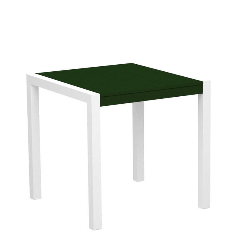 Table de salle à manger POLYWOOD MOD, Noir texturé, Vert, L 29,75 po x P 29,75 po