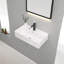 Lavabo de salle de bain rectangulaire en céramique avec trop-plein 12 po APRESSHUI