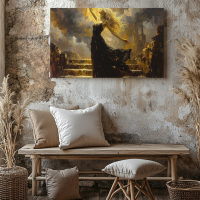 Art mural, sorcière et lumière