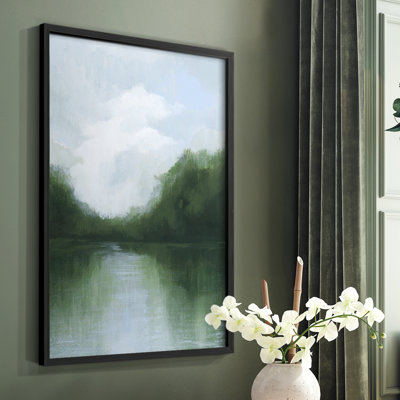 Mossy Reflections II Framed Print - Solid Wood