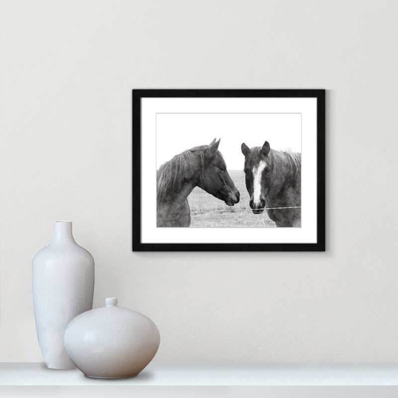 Wild Pastures par Carol Robinsons - reproduction de photo sur papier encadrée, H 16 po x l 19 po x P 0,75 po, Noir