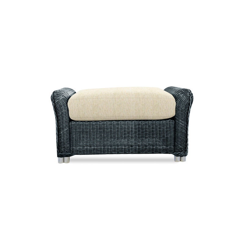 Reflections Outdoor Ottoman, Yoko Mist, Mink
