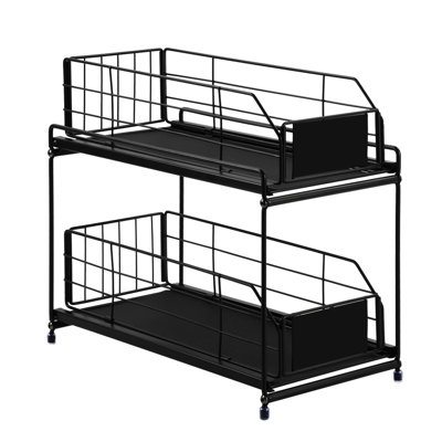 2-packs Wire Pull - out Small Baskets Black