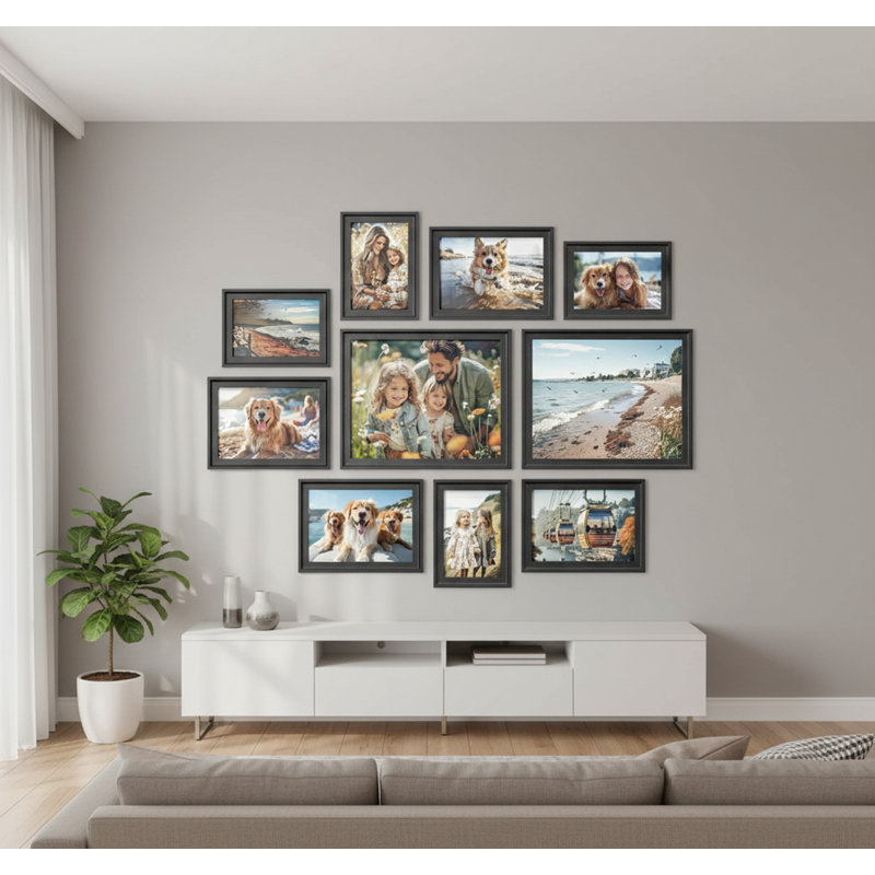 Picture Frame - Set of 10, Black