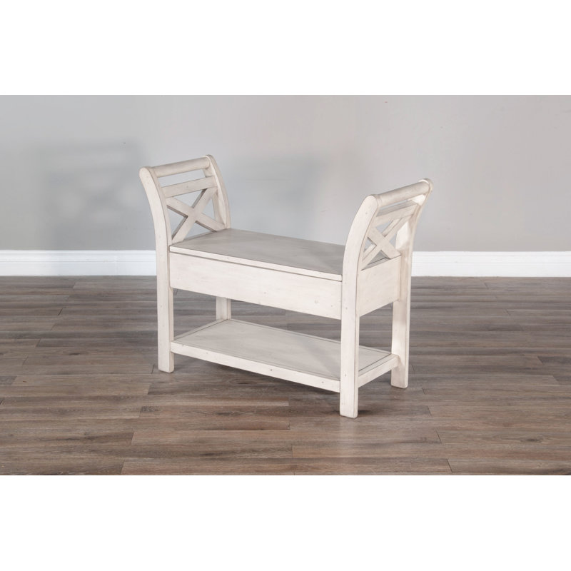 Banc de rangement Afognak, Blanc