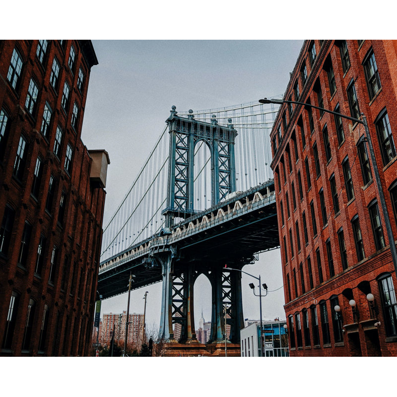 Pont de New York, couleur, dramatique, H 26 po x l 50 po x P 1,5 po