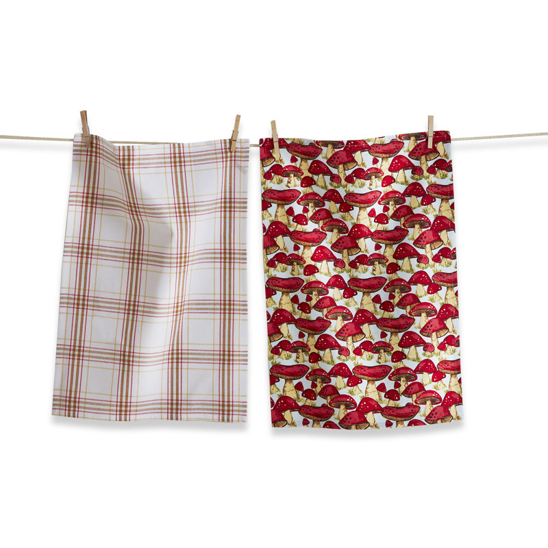 Mushroom Dishtowel S/2