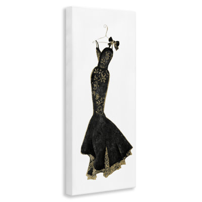 Brocade Black Evening Gown Canvas, design by Janet Tava