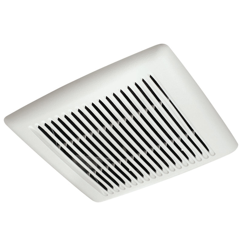 White Steel Bathroom Ventilation Fan with Polymeric Grille