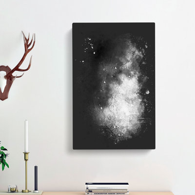 Moon Craters - Wrapped Canvas Painting Print