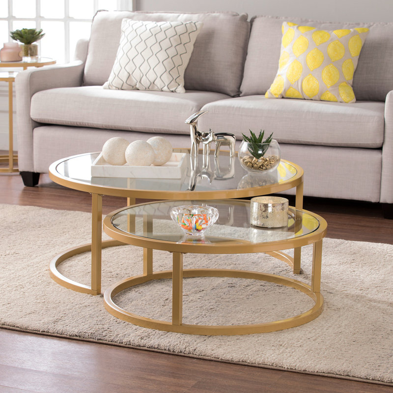 Ensemble de 2 tables gigognes Evelyn Glam
