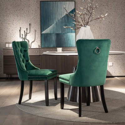 Chaise d'appoint en velours capitonné l 25,5 po Fukuichi