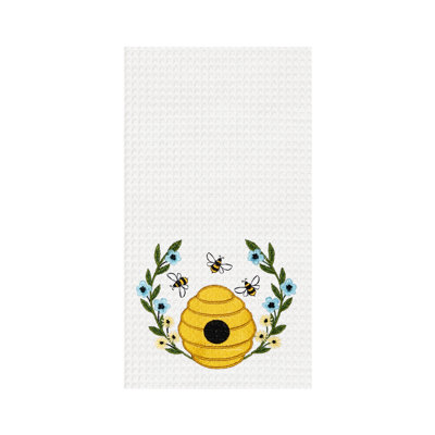 Bee Hive Wreath Kitchen Towel