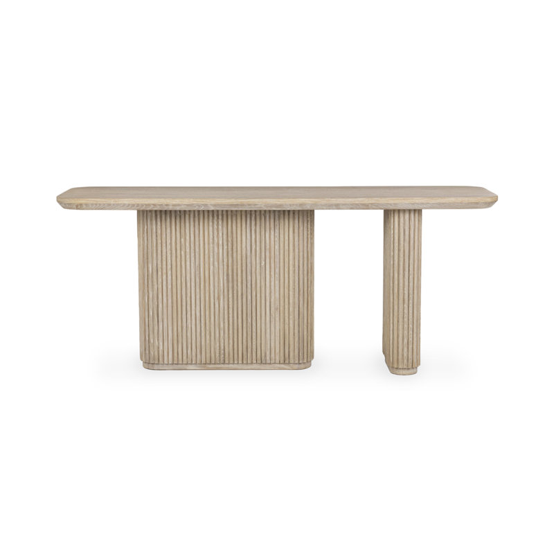 Vander 72'' W Solid Wood Console Table, Cream Washed