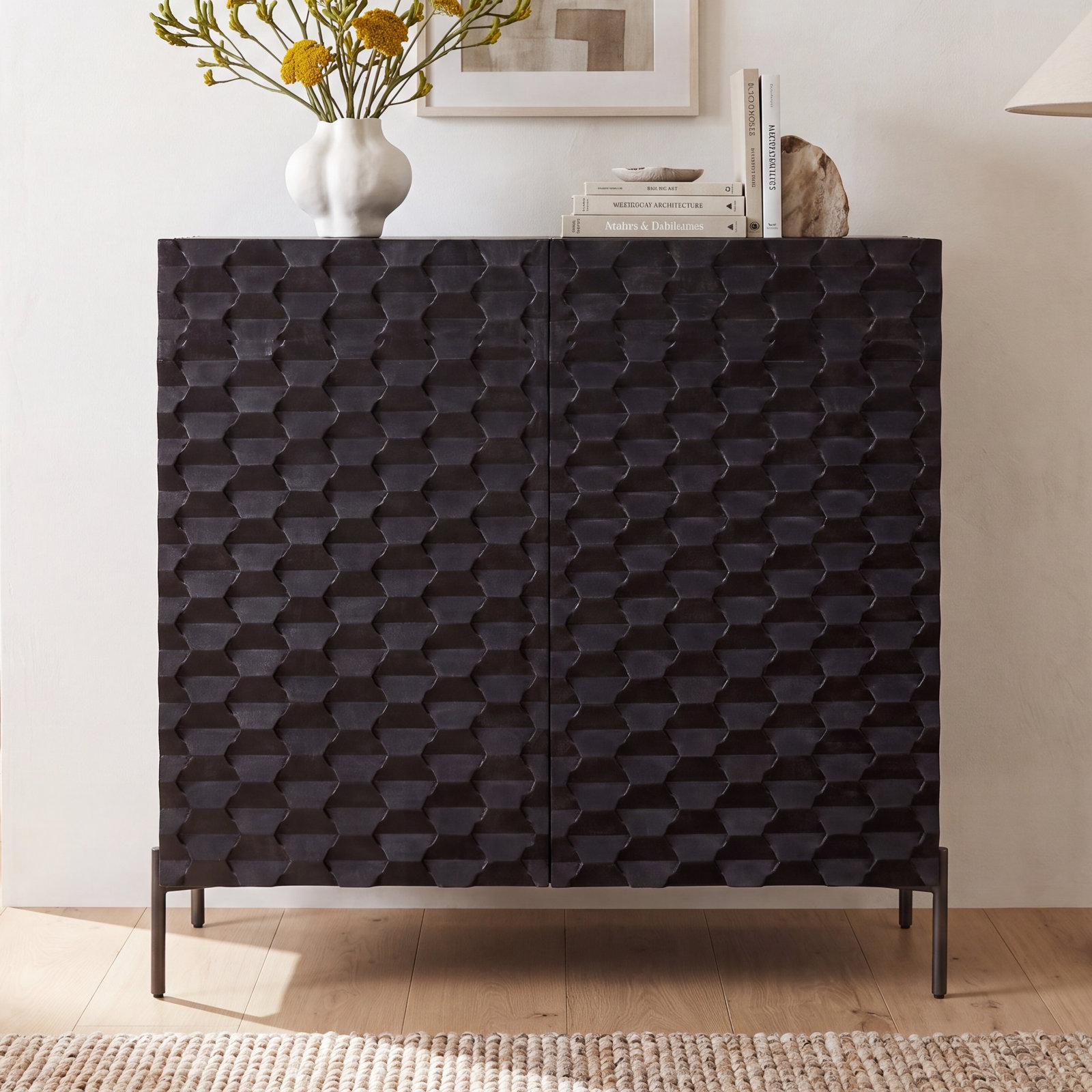 Rori 40.75'' Bar Cabinet, Black