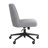 Mid Back Armless Office Chair With Wheels In Soft Beige Fabric, Computer Desk Seating For Personal Workspace-315520546