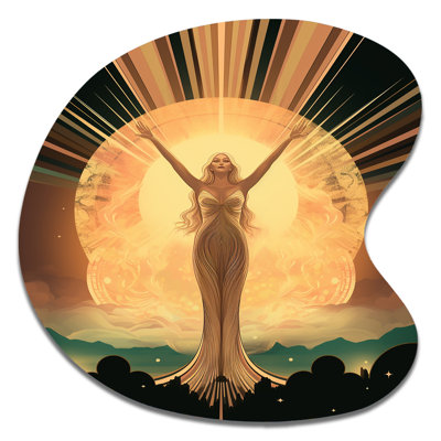 Glorious Art Nouveau Celebration - Art mural asymétrique en métal femme