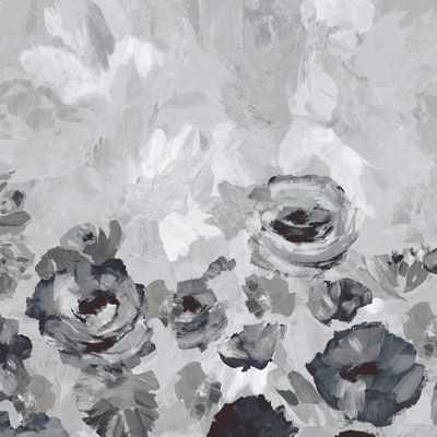 Julie Feels Home Glitter/Shimmer Paeonia Flowers and Plain Twinwall Design 4-panel Wall Mural