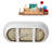 67" Streamline Soaking Glossy White Freestanding Tub and Tray With Internal Drain-101413366