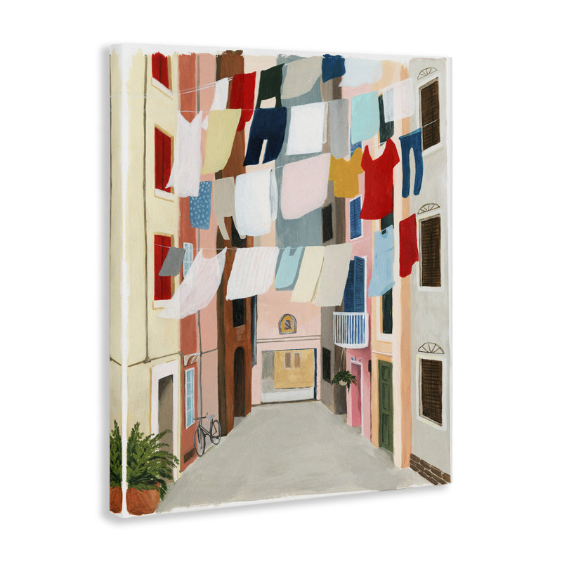 «Colorful Laundry Day», reproduction, H 30 po x l 24 po