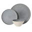 Ensembles d'assiettes et de bols Gibson Elite Coastal Forest, ensembles de vaisselle en grès 12 pièces, ensemble de plats à triple glacis réactif - gris et blanc crème-129099366