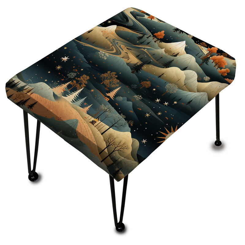 Khona - Repose-pieds rectangulaire abstrait