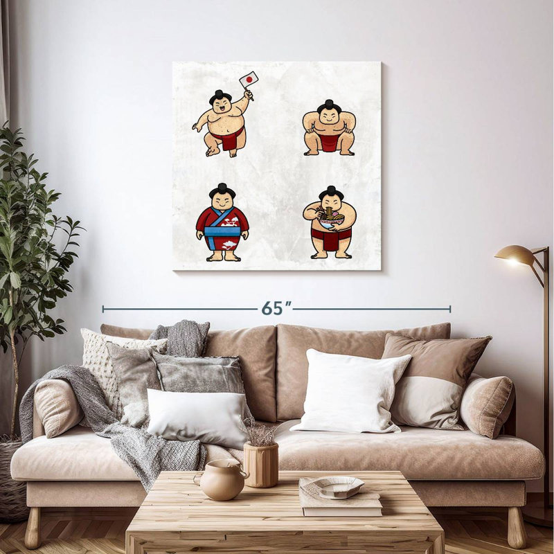 Sireci Sumo Wrestlers, 39" H x 39" W