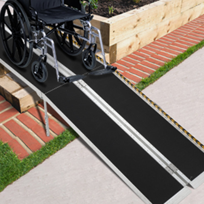 DEXSO Foldable L Threshold Ramp, 10ft