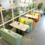 Banc rembourré en similicuir Nordic Simple Cafe Dessert Shop-100462008