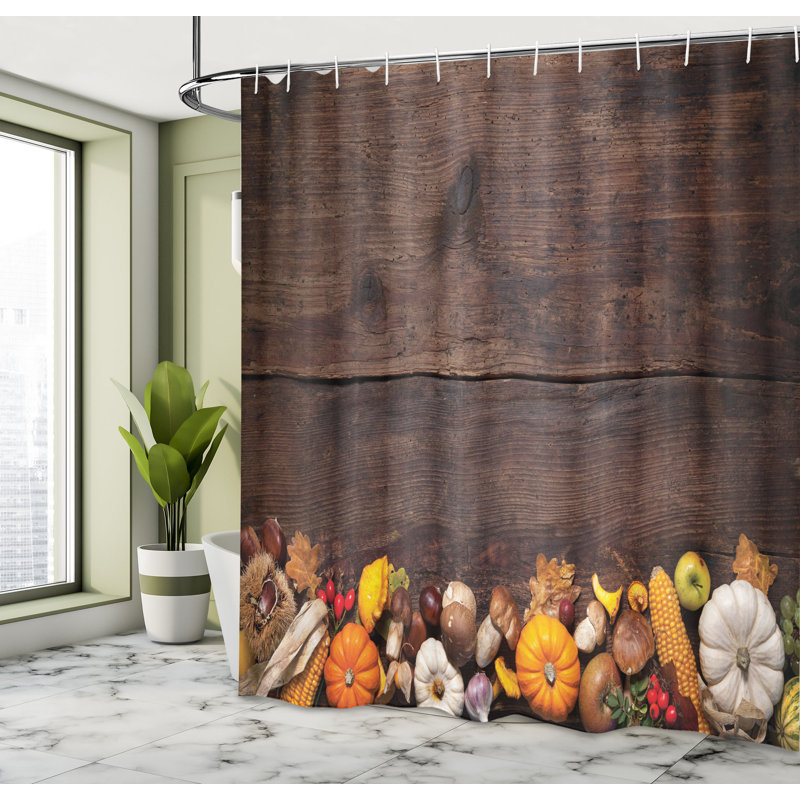 Shower Curtain with Hooks Included, 84"H x 69"W