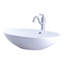 Lavabo de salle de bain ovale en céramique avec robinet-29562929
