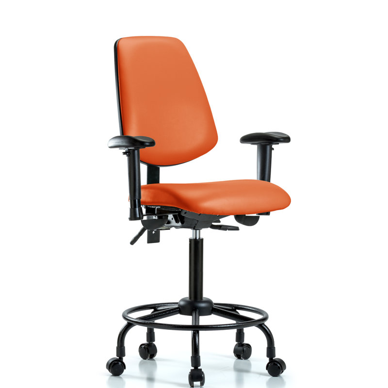 Fauteuil de dessin ergonomique Elyssa, Roulettes, Inclus, Orange